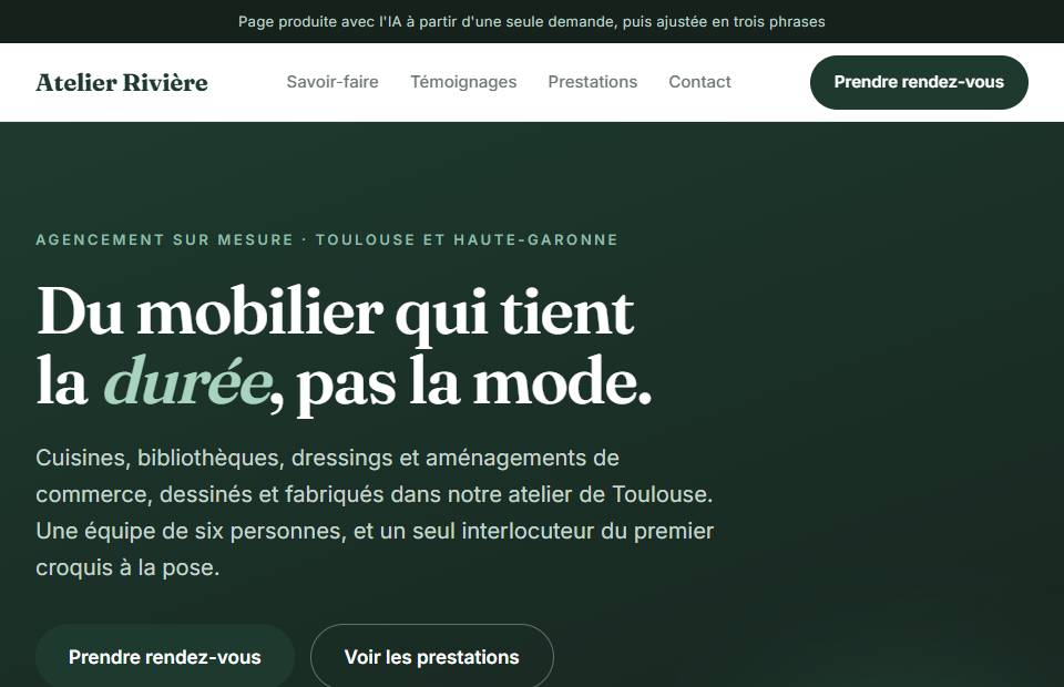 Un site vitrine